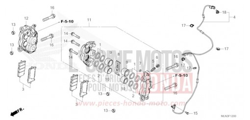 FRONT BRAKE CALIPER CRF1100AR de 2024